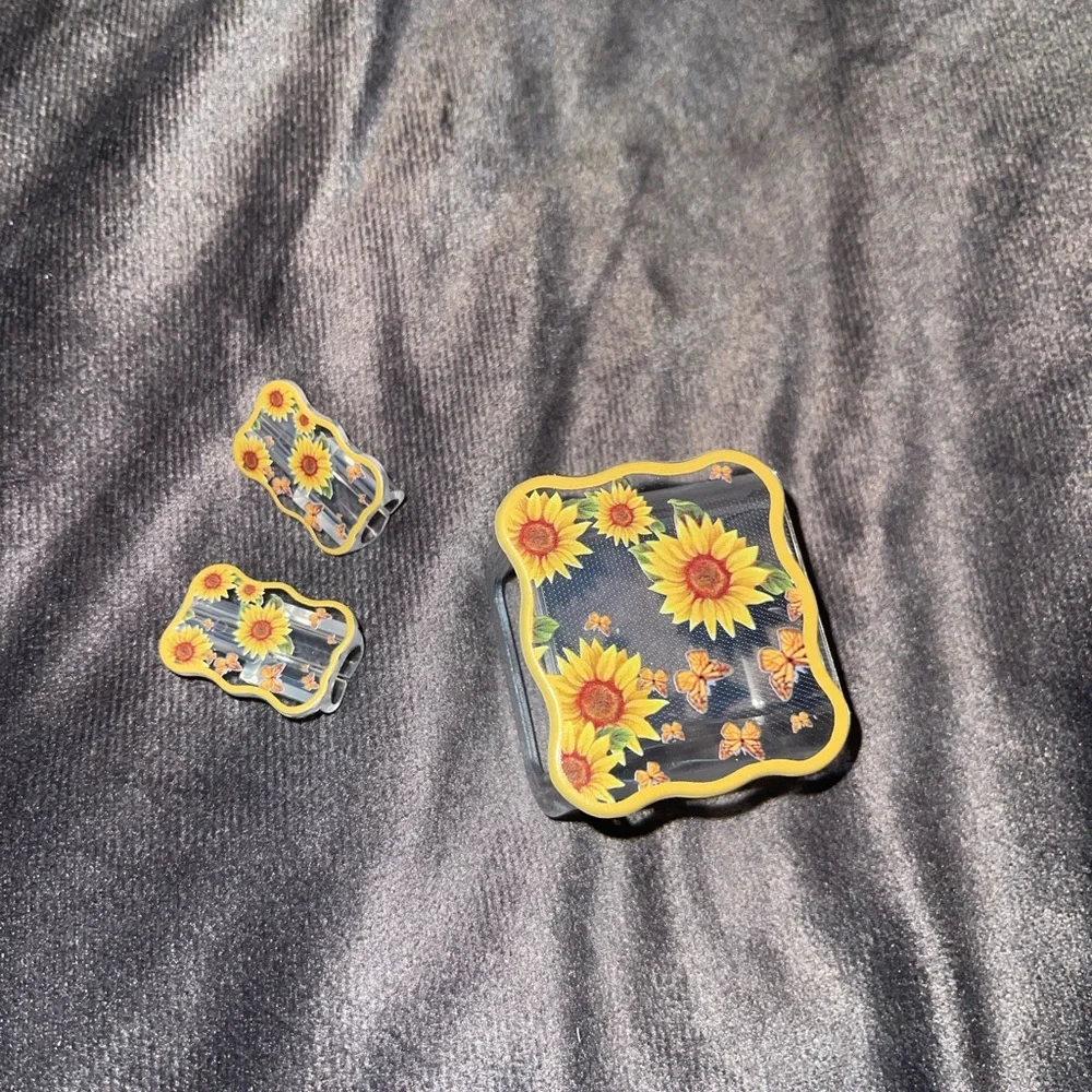 Sunflower Hair Clip Set